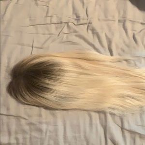 Ombre blonde hidden crown Halo topper extensions